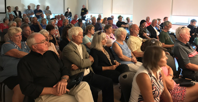 Community meeting in the Collingwood Library on August 13, 2018